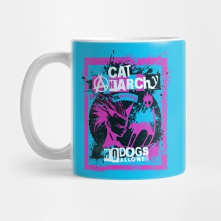 CAT ANARCHY - PINK & ELECTRIC BLUE Mug